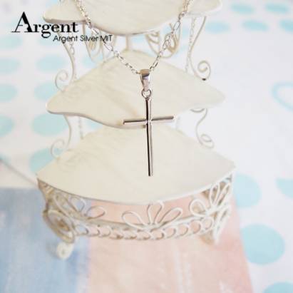 【ARGENT銀飾】十字架系列「素十字」純銀項鍊
