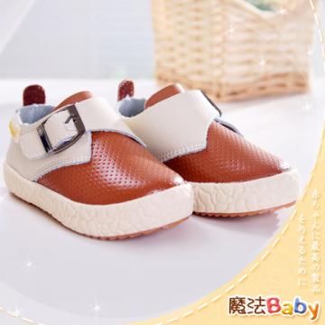 魔法Baby~【KUKI酷奇】質感系素面領巾風柔軟潮鞋(咖啡)寶寶鞋/學步鞋~男女童鞋~sh0811
