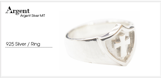 《ARGENT銀飾》造型系列「盾」純銀戒指(單只價)