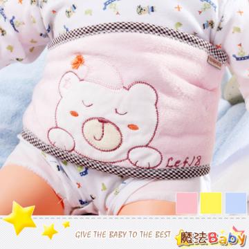 魔法Baby~聖誕熊初生型絨布鋪棉小肚圍(水藍、粉紅、粉黃)~嬰幼兒用品~時尚設計~k25200