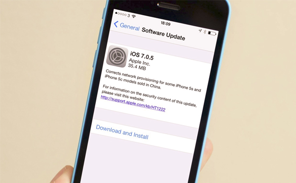 iOS 7.0.5 更新推出, 給指定iPhone修正問題