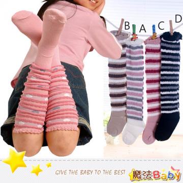 魔法Baby~條紋系兒童及膝泡泡襪(A、B、C、D四款)~嬰幼兒用品~時尚設計~k00125