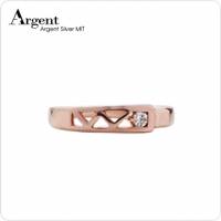 ARGENT 美鑽系列 玫瑰金 幸運之星 純銀戒指