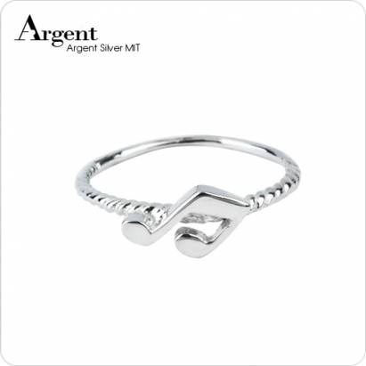 【ARGENT銀飾】尾戒系列「小音符」純銀戒指