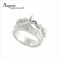 《ARGENT銀飾》皇冠系列『貴族』 鑽版 純銀戒指 單只價