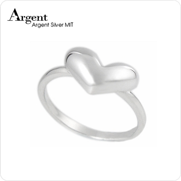 《ARGENT銀飾》愛心造型系列「桃心」純銀戒指(單只價)