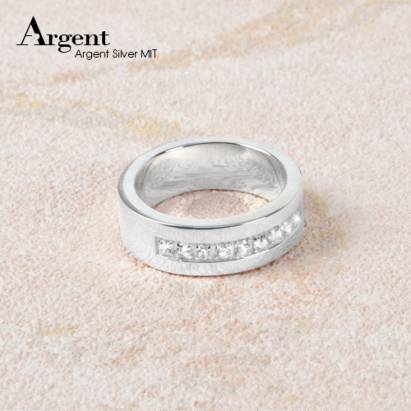 【ARGENT銀飾】美鑽系列「星河(寬)」純銀戒指