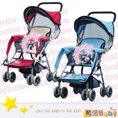 魔法Baby~台灣製造三用加寬揹架車(紅.藍兩款)~嬰幼兒用品~tb501