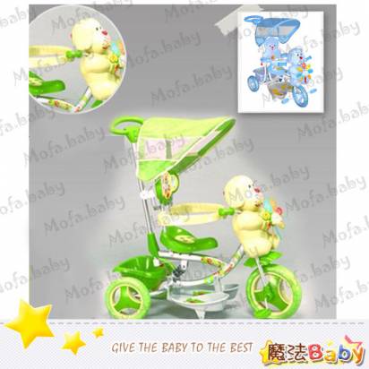 魔法Baby~小狗三輪車(藍、綠)~兒童玩具~外出安全用品~RKC3201