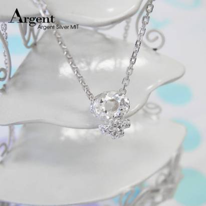 【ARGENT銀飾】金蔥造型系列「純銀-金蔥-立體女生(符號)」純銀項鍊