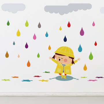 《DALI》創意無痕壁貼◆快樂小雨