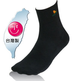 NUMEN 除臭機能襪~1/2短筒運動襪(毛巾底)黑