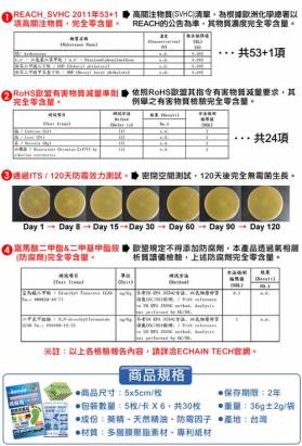 Echain Tech. 易解霉_防霉片除臭片_5包裝150片 