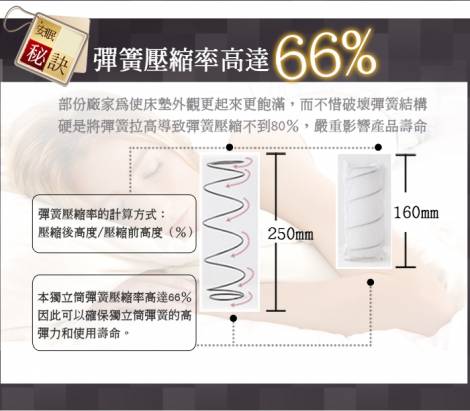 【睡眠達人SL2501】國家專利,獨立筒床墊,彈簧增量,軟中帶Q,天絲棉,記憶綿,標準雙人,MIT (送USB保暖毯)