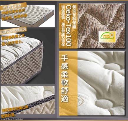 【睡眠達人SL5205)國家專利,護背型獨立筒床墊,強化腰部支撐,Q彈,標準雙人,MIT(送USB保暖毯)