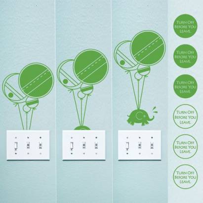 【Smart Design】創意無痕壁貼◆氣球與象 8色可選