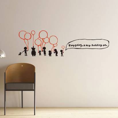 【Smart Design】創意無痕壁貼◆希望氣球 