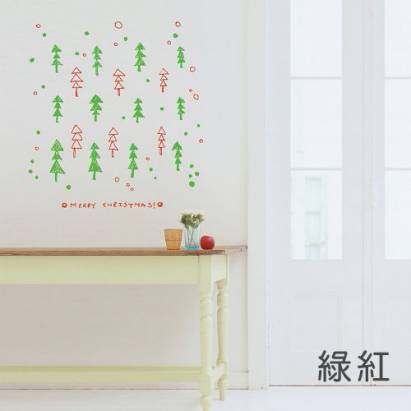 【Smart Design】創意無痕壁貼◆小點陣聖誕樹 四色可選