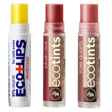 美國ECO LIPS 依蔻麗唇 有機護唇膏3入組-修護+夢幻桃紅+玫瑰紅各1