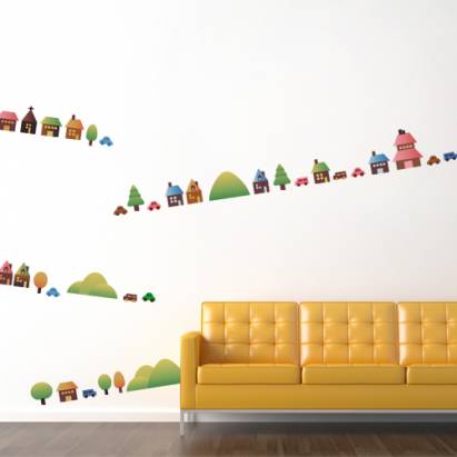 《Smart Life》創意無痕壁貼◆彩色房子
