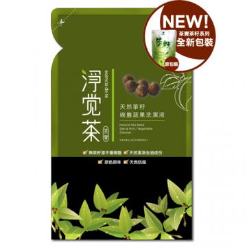 茶寶 淨覺茶 天然茶籽碗盤蔬果洗潔液補充包700ml