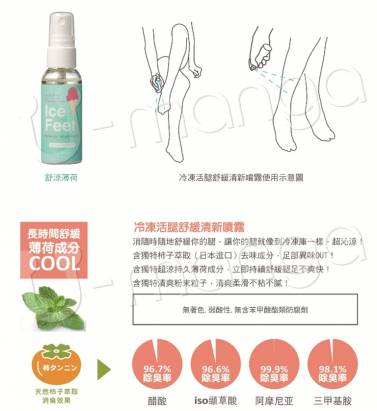 香靴秘密心機噴霧/60ml(三種香味可供挑選)+ice feet/40ml(薄荷香)-各一入