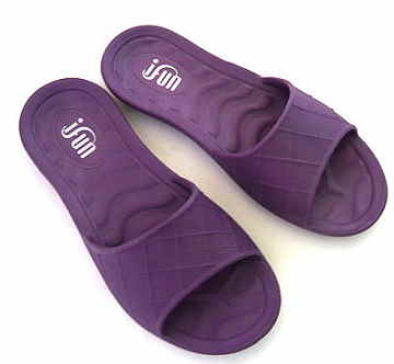 (e鞋院)ifun 日式方格紋室內拖鞋(紫)
