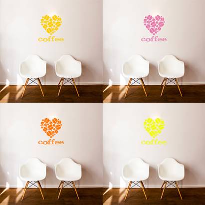 【Smart Design】創意無痕壁貼◆love coffee