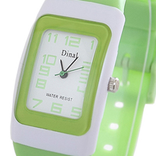 Dinal 粉彩甜蜜 女孩專屬甜心腕錶 (綠)