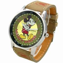 《Disney 迪士尼》得意米奇復古錶/綠