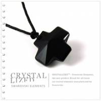 新光飾品‧神秘黑十字水晶項鍊XL88044