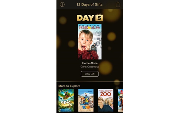Apple “12 Days”禮物終於有看頭: 經典喜劇電影“Home Alone” [影片]