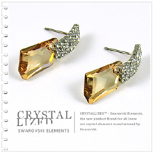 新光飾品‧金色魅影時尚水晶耳環 EH88010