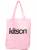《 kitson》尼龍LOGO購物袋 L.A.字樣 -粉紅色
