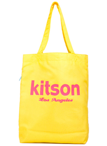 《 kitson》 尼龍LOGO購物袋-黃色