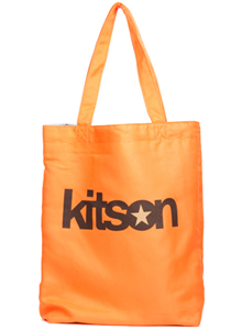 《 kitson》 尼龍LOGO購物袋 (星星)橘色