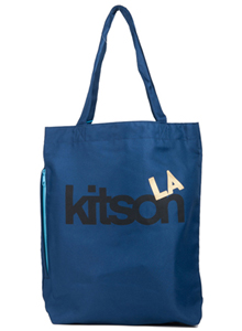 《 kitson》 尼龍LOGO購物袋 (L.A.字樣)-暗藍色