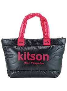 《kitson》鋪棉托特包 BLACK / FUCHSIA