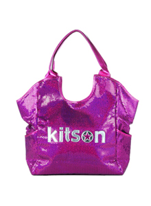 《kitson》星星亮片托特包 FUCHSIA / SILVER