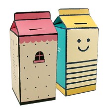【創意DIY】存錢牛奶盒(2入)