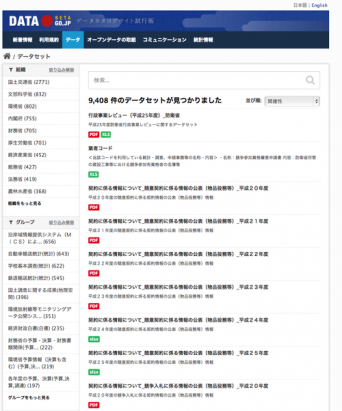 日本官方發佈 Data Catalog Site, beta