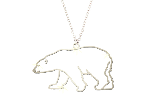 ZOO'S 20%框框版動物項鍊-北極熊(M)