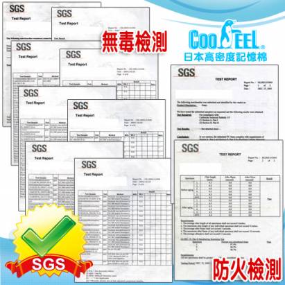 CooFeel 台灣製造高級酷涼紗高密度記憶雙人床墊5.08cm