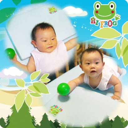 Hifrog 台灣製造高密度記憶兒童側趴枕-3M防蹣抗菌枕套