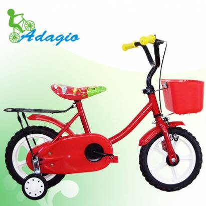 【Adagio】12吋悠遊童車附置物籃(紅)~台灣製造