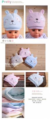 【魔法Baby】厚鋪棉極暖可愛寶寶帽(藍.黃.粉)~嬰幼兒用品~k32383