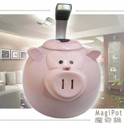 《Magipot》 魔奇鍋 粉紅豬琺瑯笛音壺