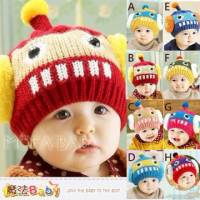 嬰幼兒毛線帽~機器人立體耳罩保暖毛線帽~嬰兒服飾配件~魔法Baby~k33212