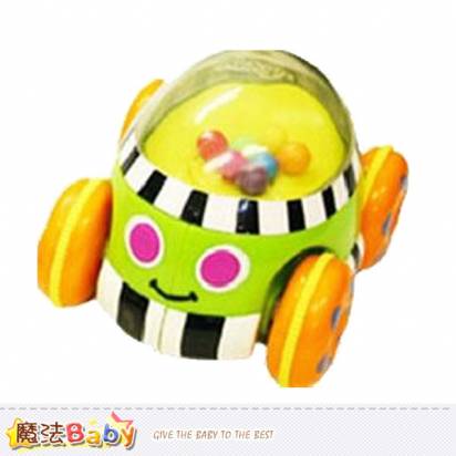 迴力爆米花小車(綠)~兒童玩具~sassy品牌~魔法Baby~a245
