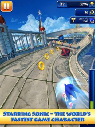 [新App推介]音速小子必玩最新作: 3D超美畫面, 刺激極速跑步遊戲